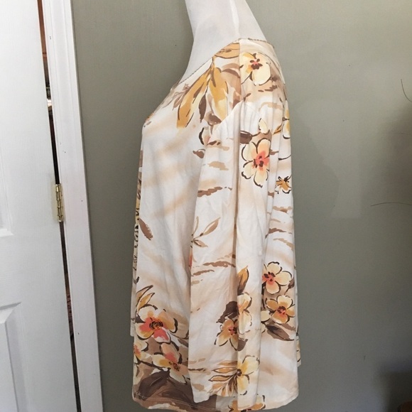 Alfred Dunner tunic top Sz 1X. Fall colors, pullon, long sleeves. - Picture 5 of 9